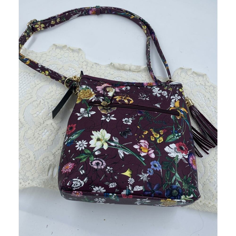 Andrew Marc New York Women’s Purple Floral Purse Handbag NWT